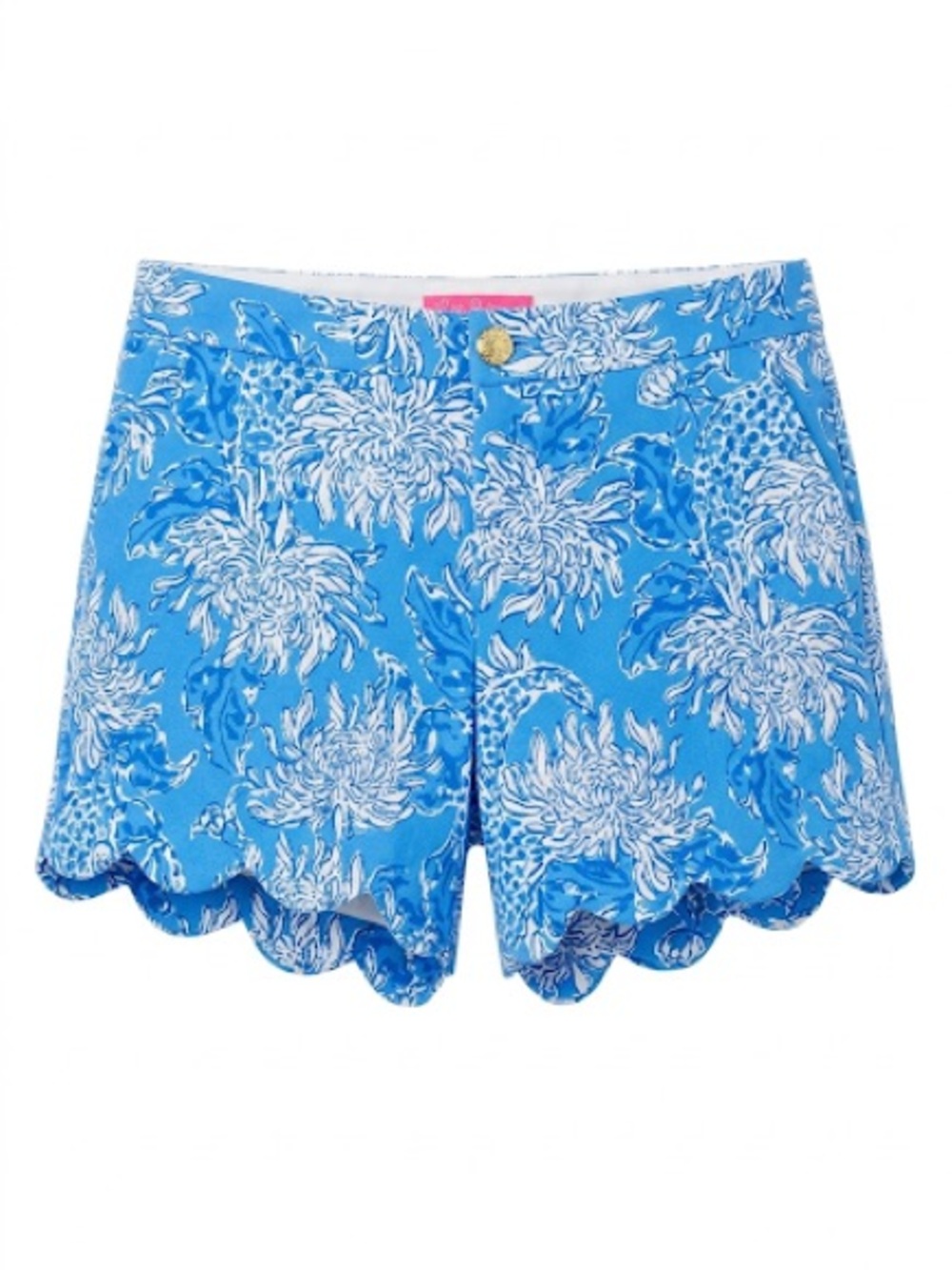 Lilly Pulitzer Buttercup Shorts in Blue & White Floral Scallop-Hem Shorts Size 6